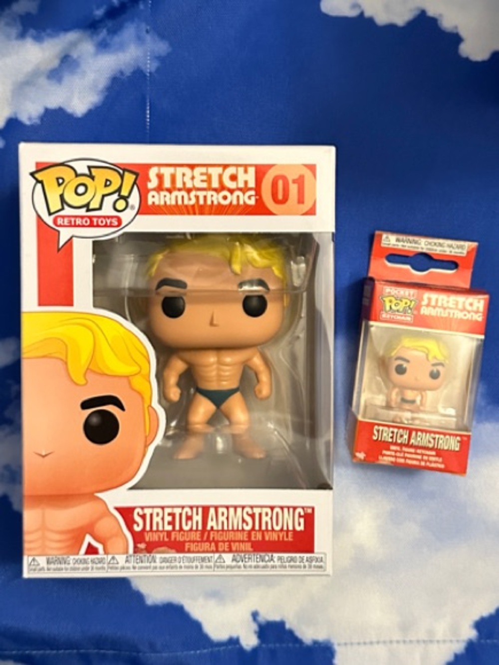 Funko Stretch Armstrong Vinyl and keychain